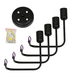 glo-00838-00838_7 GLOBOSTAR® LIBERTA 00838 ΜΟΝΤΕΡΝΟ ΦΩΤΙΣΤΙΚΟ ΟΡΟΦΗΣ ΠΛΕΓΜΑ ΠΟΛΥΦΩΤΟ 4 X E27 IP20 ΜΑΥΡΟ ΜΕΤΑ