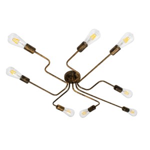 glo-00841-a02a16_00841_0 GLOBOSTAR® LIBERTA 00841 ΜΟΝΤΕΡΝΟ ΦΩΤΙΣΤΙΚΟ ΟΡΟΦΗΣ ΠΛΕΓΜΑ ΠΟΛΥΦΩΤΟ 8 X E27 IP20 ΜΠΡΟΥΤΖΙΝΟ