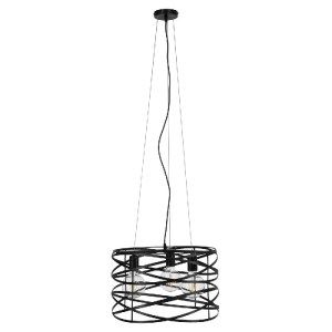 glo-00855-00855_3 GLOBOSTAR® TOKEN 00855 ΜΟΝΤΕΡΝΟ ΚΡΕΜΑΣΤΟ ΦΩΤΙΣΤΙΚΟ ΠΛΕΓΜΑ ΤΡΙΦΩΤΟ 3 X E27 IP20 ΜΑΥΡΟ ΜΕΤΑΛ