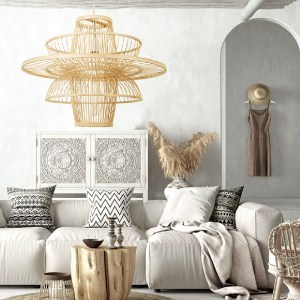glo-00862-post_17 GLOBOSTAR® BALI 00862 BOHO ΚΡΕΜΑΣΤΟ ΦΩΤΙΣΤΙΚΟ ΠΛΕΓΜΑ ΜΟΝΟΦΩΤΟ 1 X E27 IP20 ΜΠΕΖ ΞΥΛΟ - Μ60
