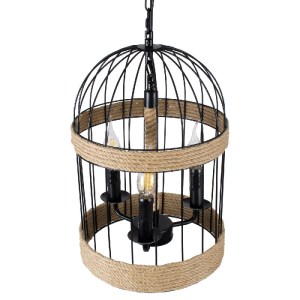 glo-00865-00865_6 GLOBOSTAR® MERLIN 00865 VINTAGE ΚΡΕΜΑΣΤΟ ΦΩΤΙΣΤΙΚΟ ΠΛΕΓΜΑ ΤΡΙΦΩΤΟ 3 X E14 IP20 ΜΑΥΡΟ ΜΕΤΑΛ