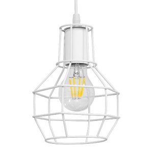 glo-00867-8def85_00867_0 GLOBOSTAR® CAGE 00867 VINTAGE ΚΡΕΜΑΣΤΟ ΦΩΤΙΣΤΙΚΟ ΠΛΕΓΜΑ ΜΟΝΟΦΩΤΟ 1 X E27 IP20 ΛΕΥΚΟ ΜΕΤΑΛΛ