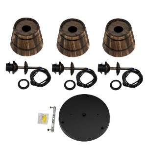 glo-00888-00888_10 GLOBOSTAR® CEBU 00888 VINTAGE ΚΡΕΜΑΣΤΟ ΦΩΤΙΣΤΙΚΟ ΚΑΠΕΛΟ ΤΡΙΦΩΤΟ 3 X E27 IP20 ΜΑΥΡΟ ΜΕΤΑΛΛΟ