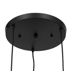 glo-00888-00888_9 GLOBOSTAR® CEBU 00888 VINTAGE ΚΡΕΜΑΣΤΟ ΦΩΤΙΣΤΙΚΟ ΚΑΠΕΛΟ ΤΡΙΦΩΤΟ 3 X E27 IP20 ΜΑΥΡΟ ΜΕΤΑΛΛΟ