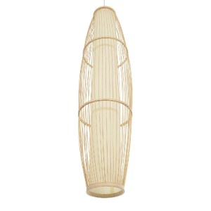 glo-00892-00892_5 GLOBOSTAR® HIBISCUS 00892 BOHO ΚΡΕΜΑΣΤΟ ΦΩΤΙΣΤΙΚΟ ΟΡΟΦΗΣ ΜΕ ΝΤΟΥΙ 1 X E27 AC 220-240V IP20 - ΜΠΕΖ - Μ30 X Π30 X Υ120CM