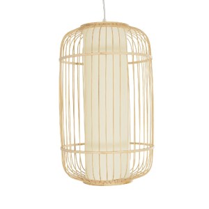 glo-00894-00894_4 GLOBOSTAR® HIBISCUS 00894 BOHO ΚΡΕΜΑΣΤΟ ΦΩΤΙΣΤΙΚΟ ΟΡΟΦΗΣ ΜΕ ΝΤΟΥΙ 1 X E27 AC 220-240V IP20 - ΜΠΕΖ - Μ30 X Π30 X Υ50CM