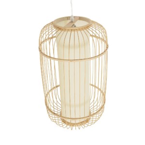glo-00894-00894_6 GLOBOSTAR® HIBISCUS 00894 BOHO ΚΡΕΜΑΣΤΟ ΦΩΤΙΣΤΙΚΟ ΟΡΟΦΗΣ ΜΕ ΝΤΟΥΙ 1 X E27 AC 220-240V IP20 - ΜΠΕΖ - Μ30 X Π30 X Υ50CM