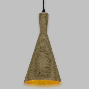 glo-00918-00918_2 GLOBOSTAR® SHANGHAI ROPE 00918 BOHO ΚΡΕΜΑΣΤΟ ΦΩΤΙΣΤΙΚΟ ΚΑΜΠΑΝΑ ΜΟΝΟΦΩΤΟ 1 X E27 IP20 ΜΠΕΖ 