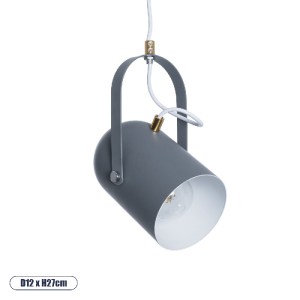 glo-00925-00925_0 GLOBOSTAR® HAZEL 00925 ΜΟΝΤΕΡΝΟ ΚΡΕΜΑΣΤΟ ΦΩΤΙΣΤΙΚΟ ΑΝΑΡΤΗΣΗ ΜΟΝΟΦΩΤΟ 1 X E27 IP20 ΓΚΡΙ, ΛΕ