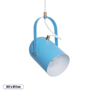 glo-00927-00927_0 GLOBOSTAR® HAZEL 00927 ΜΟΝΤΕΡΝΟ ΚΡΕΜΑΣΤΟ ΦΩΤΙΣΤΙΚΟ ΑΝΑΡΤΗΣΗ ΜΟΝΟΦΩΤΟ 1 X E27 IP20 ΜΠΛΕ, ΑΣ