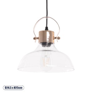 glo-00933-00933_0 GLOBOSTAR® JAVER 00933 VINTAGE ΚΡΕΜΑΣΤΟ ΦΩΤΙΣΤΙΚΟ ΚΑΜΠΑΝΑ ΜΟΝΟΦΩΤΟ 1 X E27 IP20 ΔΙΑΦΑΝΟ ΓΥ