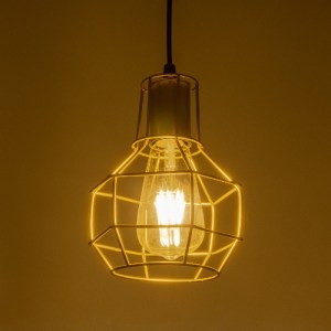 glo-00950-00950_2 GLOBOSTAR® CAGE 00950 VINTAGE ΚΡΕΜΑΣΤΟ ΦΩΤΙΣΤΙΚΟ ΟΡΟΦΗΣ ΜΕ ΝΤΟΥΙ 1 X E27 AC 220-240V IP20 - ΧΡΥΣΟ - Μ15 X Π15 X Y22CM