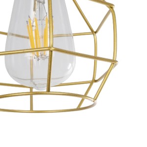 glo-00950-00950_7 GLOBOSTAR® CAGE 00950 VINTAGE ΚΡΕΜΑΣΤΟ ΦΩΤΙΣΤΙΚΟ ΟΡΟΦΗΣ ΜΕ ΝΤΟΥΙ 1 X E27 AC 220-240V IP20 - ΧΡΥΣΟ - Μ15 X Π15 X Y22CM
