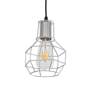 glo-00951-00951_1 GLOBOSTAR® CAGE 00951 VINTAGE ΚΡΕΜΑΣΤΟ ΦΩΤΙΣΤΙΚΟ ΟΡΟΦΗΣ ΜΕ ΝΤΟΥΙ 1 X E27 AC 220-240V IP20 - ΑΣΗΜΙ - Μ15 X Π15 X Y22CM