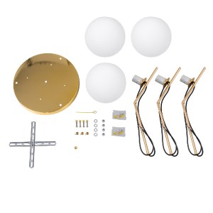 glo-00953-00953_6 GLOBOSTAR® MONROE 00953 ΜΟΝΤΕΡΝΟ ΚΡΕΜΑΣΤΟ ΦΩΤΙΣΤΙΚΟ ΜΠΑΛΑ ΤΡΙΦΩΤΟ 3 X E27 IP20 ΧΡΥΣΟ ΜΕΤΑΛ