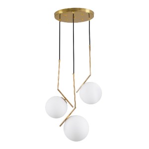 glo-00953-c99bec_00953_0 GLOBOSTAR® MONROE 00953 ΜΟΝΤΕΡΝΟ ΚΡΕΜΑΣΤΟ ΦΩΤΙΣΤΙΚΟ ΜΠΑΛΑ ΤΡΙΦΩΤΟ 3 X E27 IP20 ΧΡΥΣΟ ΜΕΤΑΛ