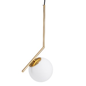 glo-00958-00958_0 GLOBOSTAR® MONROE 00958 ΜΟΝΤΕΡΝΟ ΚΡΕΜΑΣΤΟ ΦΩΤΙΣΤΙΚΟ ΜΠΑΛΑ ΜΟΝΟΦΩΤΟ 1 X E27 IP20 ΧΡΥΣΟ ΜΕΤΑ