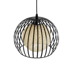 glo-00960-00960_7 GLOBOSTAR® CARTER 00960 ΜΟΝΤΕΡΝΟ ΚΡΕΜΑΣΤΟ ΦΩΤΙΣΤΙΚΟ ΠΛΕΓΜΑ ΜΟΝΟΦΩΤΟ 1 X E27 IP20 ΜΑΥΡΟ ΜΕΤ