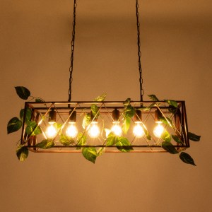 glo-00963-00963_3 GLOBOSTAR® CLARITY 00963 VINTAGE ΚΡΕΜΑΣΤΟ ΦΩΤΙΣΤΙΚΟ ΠΛΕΓΜΑ ΠΟΛΥΦΩΤΟ 6 X E27 IP20 ΧΑΛΚΙΝΟ Μ