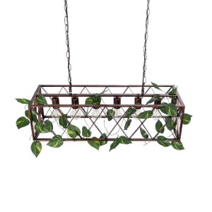 glo-00963-00963_7 GLOBOSTAR® CLARITY 00963 VINTAGE ΚΡΕΜΑΣΤΟ ΦΩΤΙΣΤΙΚΟ ΠΛΕΓΜΑ ΠΟΛΥΦΩΤΟ 6 X E27 IP20 ΧΑΛΚΙΝΟ Μ