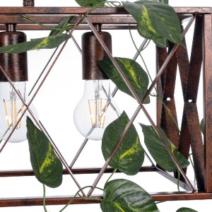 glo-00963-00963_8 GLOBOSTAR® CLARITY 00963 VINTAGE ΚΡΕΜΑΣΤΟ ΦΩΤΙΣΤΙΚΟ ΠΛΕΓΜΑ ΠΟΛΥΦΩΤΟ 6 X E27 IP20 ΧΑΛΚΙΝΟ Μ