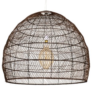 glo-00967-00967_0 GLOBOSTAR® MALIBU 00967 BOHO ΚΡΕΜΑΣΤΟ ΦΩΤΙΣΤΙΚΟ ΠΛΕΓΜΑ ΜΟΝΟΦΩΤΟ 1 X E27 IP20 ΚΑΦΕ ΞΥΛΟ - Μ