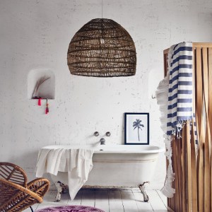 glo-00967-00967_9 GLOBOSTAR® MALIBU 00967 BOHO ΚΡΕΜΑΣΤΟ ΦΩΤΙΣΤΙΚΟ ΠΛΕΓΜΑ ΜΟΝΟΦΩΤΟ 1 X E27 IP20 ΚΑΦΕ ΞΥΛΟ - Μ