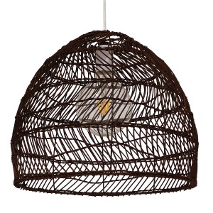 glo-00970-00970_00 GLOBOSTAR® MALIBU 00970 BOHO ΚΡΕΜΑΣΤΟ ΦΩΤΙΣΤΙΚΟ ΠΛΕΓΜΑ ΜΟΝΟΦΩΤΟ 1 X E27 IP20 ΚΑΦΕ ΞΥΛΟ - Μ
