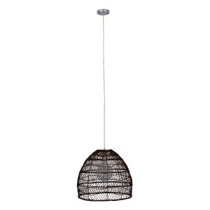 glo-00970-00970_3 GLOBOSTAR® MALIBU 00970 BOHO ΚΡΕΜΑΣΤΟ ΦΩΤΙΣΤΙΚΟ ΠΛΕΓΜΑ ΜΟΝΟΦΩΤΟ 1 X E27 IP20 ΚΑΦΕ ΞΥΛΟ - Μ