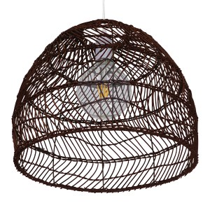 glo-00970-00970_6 GLOBOSTAR® MALIBU 00970 BOHO ΚΡΕΜΑΣΤΟ ΦΩΤΙΣΤΙΚΟ ΠΛΕΓΜΑ ΜΟΝΟΦΩΤΟ 1 X E27 IP20 ΚΑΦΕ ΞΥΛΟ - Μ