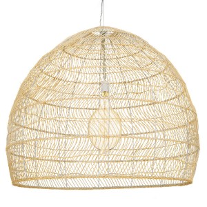 glo-00974-00974_0 GLOBOSTAR® MALIBU 00974 BOHO ΚΡΕΜΑΣΤΟ ΦΩΤΙΣΤΙΚΟ ΠΛΕΓΜΑ ΜΟΝΟΦΩΤΟ 1 X E27 IP20 ΜΠΕΖ ΞΥΛΟ - Μ