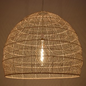 glo-00974-00974_2 GLOBOSTAR® MALIBU 00974 BOHO ΚΡΕΜΑΣΤΟ ΦΩΤΙΣΤΙΚΟ ΠΛΕΓΜΑ ΜΟΝΟΦΩΤΟ 1 X E27 IP20 ΜΠΕΖ ΞΥΛΟ - Μ