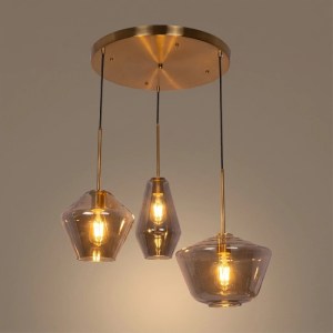 glo-00976-00976_02 GLOBOSTAR® AMARIS 00976 ΜΟΝΤΕΡΝΟ ΚΡΕΜΑΣΤΟ ΦΩΤΙΣΤΙΚΟ ΟΡΟΦΗΣ ΜΕ ΝΤΟΥΙ 3 X E27 AC 220-240V IP20 - ΧΡΥΣΟ & ΑΣΗΜΙ - Μ70 X Π60 X Y50CM