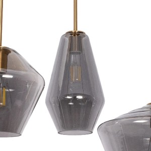 glo-00976-00976_08 GLOBOSTAR® AMARIS 00976 ΜΟΝΤΕΡΝΟ ΚΡΕΜΑΣΤΟ ΦΩΤΙΣΤΙΚΟ ΟΡΟΦΗΣ ΜΕ ΝΤΟΥΙ 3 X E27 AC 220-240V IP20 - ΧΡΥΣΟ & ΑΣΗΜΙ - Μ70 X Π60 X Y50CM