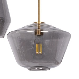glo-00976-00976_09 GLOBOSTAR® AMARIS 00976 ΜΟΝΤΕΡΝΟ ΚΡΕΜΑΣΤΟ ΦΩΤΙΣΤΙΚΟ ΟΡΟΦΗΣ ΜΕ ΝΤΟΥΙ 3 X E27 AC 220-240V IP20 - ΧΡΥΣΟ & ΑΣΗΜΙ - Μ70 X Π60 X Y50CM