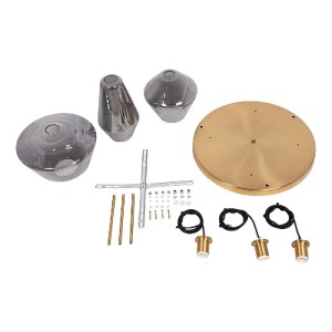 glo-00976-00976_11 GLOBOSTAR® AMARIS 00976 ΜΟΝΤΕΡΝΟ ΚΡΕΜΑΣΤΟ ΦΩΤΙΣΤΙΚΟ ΟΡΟΦΗΣ ΜΕ ΝΤΟΥΙ 3 X E27 AC 220-240V IP20 - ΧΡΥΣΟ & ΑΣΗΜΙ - Μ70 X Π60 X Y50CM