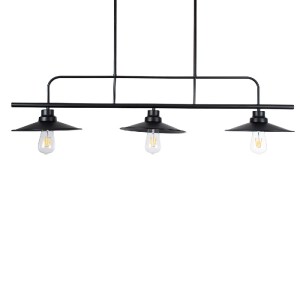 glo-01009-01009_8_ GLOBOSTAR® REGAL 01009 VINTAGE ΦΩΤΙΣΤΙΚΟ ΟΡΟΦΗΣ ΡΑΓΑ ΤΡΙΦΩΤΟ 3 X E27 IP20 ΜΑΥΡΟ ΜΕΤΑΛΛΟ - 