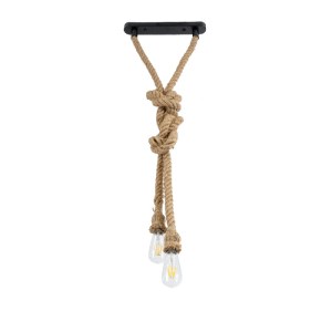 glo-01019-01019_5 GLOBOSTAR® ROPE 01019 VINTAGE ΚΡΕΜΑΣΤΟ ΦΩΤΙΣΤΙΚΟ ΑΝΑΡΤΗΣΗ ΔΙΦΩΤΟ 2 X E27 IP20 ΜΠΕΖ ΣΧΟΙΝΙ 