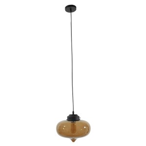 glo-01029-10001029_2 GLOBOSTAR® QUINN 01029 VINTAGE ΚΡΕΜΑΣΤΟ ΦΩΤΙΣΤΙΚΟ ΑΝΑΡΤΗΣΗ ΜΟΝΟΦΩΤΟ 1 X E27 IP20 ΜΕΛΙ ΓΥΑΛ