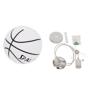 glo-01031-01031_8 GLOBOSTAR® SPALDING NBA 01031 ΠΑΙΔΙΚΟ ΚΡΕΜΑΣΤΟ ΦΩΤΙΣΤΙΚΟ ΜΠΑΛΑ ΜΟΝΟΦΩΤΟ 1 X E27 IP20 ΛΕΥΚΟ