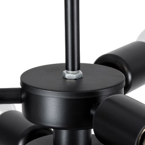 glo-01035-01035_8 GLOBOSTAR® DELIR 01035 ΜΟΝΤΕΡΝΟ ΦΩΤΙΣΤΙΚΟ ΟΡΟΦΗΣ ΠΛΕΓΜΑ ΠΟΛΥΦΩΤΟ 9 X E27 IP20 ΜΑΥΡΟ ΜΕΤΑΛΛ