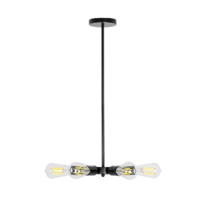 glo-01036-01036_03 GLOBOSTAR® CONFOR 01036 ΜΟΝΤΕΡΝΟ ΦΩΤΙΣΤΙΚΟ ΟΡΟΦΗΣ ΜΕ ΝΤΟΥΙ 6 X E27 AC 220-240V IP20 - ΜΑΥΡΟ - Μ26 X Π26 X Υ4CM