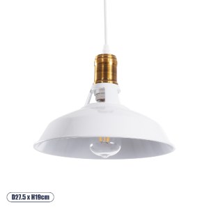 glo-01072-01072_0 GLOBOSTAR® ANER 01072 VINTAGE ΚΡΕΜΑΣΤΟ ΦΩΤΙΣΤΙΚΟ ΚΑΜΠΑΝΑ ΜΟΝΟΦΩΤΟ 1 X E27 IP20 ΛΕΥΚΟ & ΧΡΥ