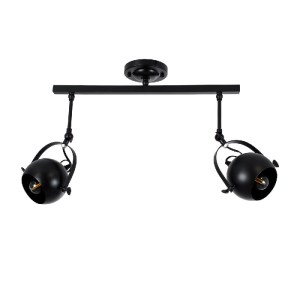 glo-01081-01081_4 GLOBOSTAR® CANNES 01081 ΜΟΝΤΕΡΝΟ ΦΩΤΙΣΤΙΚΟ ΟΡΟΦΗΣ ΡΑΓΑ ΔΙΦΩΤΟ 2 X E27 IP20 ΜΑΥΡΟ ΜΕΤΑΛΛΟ -