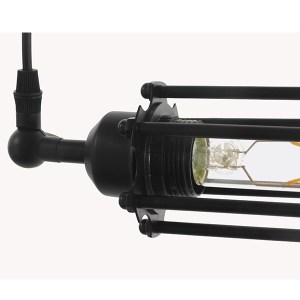 glo-01085-01085_007 GLOBOSTAR® TUBE 01085 VINTAGE ΚΡΕΜΑΣΤΟ ΦΩΤΙΣΤΙΚΟ ΑΝΑΡΤΗΣΗ ΜΟΝΟΦΩΤΟ 1 X E27 IP20 ΜΑΥΡΟ ΜΕΤΑ