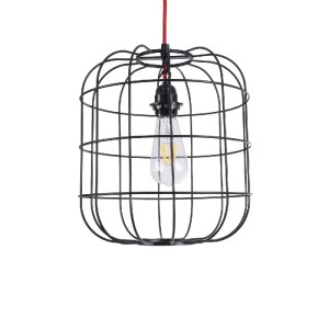 glo-01099-01099_5 GLOBOSTAR® PARROT 01099 ΜΟΝΤΕΡΝΟ ΚΡΕΜΑΣΤΟ ΦΩΤΙΣΤΙΚΟ ΠΛΕΓΜΑ ΜΟΝΟΦΩΤΟ 1 X E27 IP20 ΜΑΥΡΟ ΜΕΤ