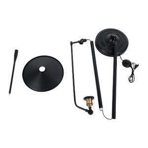 glo-01101-01101_13 GLOBOSTAR® WYNGE 01101 VINTAGE ΕΠΙΔΑΠΕΔΙΟ ΦΩΤΙΣΤΙΚΟ ΜΟΝΟΦΩΤΟ 1 X E27 IP20 ΜΑΥΡΟ & ΧΡΥΣΟ ΜΕ