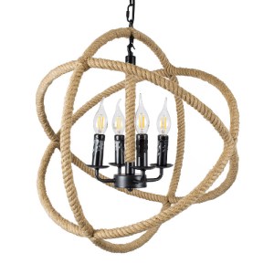 glo-01141-01141_4 GLOBOSTAR® VITRUVIAN 01141 VINTAGE ΚΡΕΜΑΣΤΟ ΦΩΤΙΣΤΙΚΟ ΑΝΑΡΤΗΣΗ ΠΟΛΥΦΩΤΟ 4 X E14 IP20 ΜΑΥΡΟ