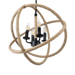 glo-01141-01141_5 GLOBOSTAR® VITRUVIAN 01141 VINTAGE ΚΡΕΜΑΣΤΟ ΦΩΤΙΣΤΙΚΟ ΑΝΑΡΤΗΣΗ ΠΟΛΥΦΩΤΟ 4 X E14 IP20 ΜΑΥΡΟ