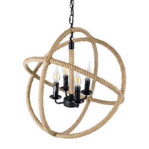 glo-01141-01141_6 GLOBOSTAR® VITRUVIAN 01141 VINTAGE ΚΡΕΜΑΣΤΟ ΦΩΤΙΣΤΙΚΟ ΑΝΑΡΤΗΣΗ ΠΟΛΥΦΩΤΟ 4 X E14 IP20 ΜΑΥΡΟ